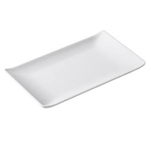 Xiangyuan <b>melamine</b> tableware <b>plates</b>, commercial white rectangular <b>plates</b> for barbecue and fried skewers, breakfast shops, - Product Image 5