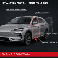 Ensemble de porte avant droite 13134394-00, panneau de porte de remplacement neuf pour BYD Song PLUS