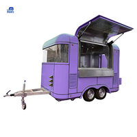 Chariots à hot-dog mobiles de haute qualité en fibre de verre en aluminium Snack Dining Truck à vendre Street Quality Traction Trailer for Candy Food