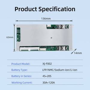 XJ Akıllı <span class=keywords><strong>BMS</strong></span> 4S-20S 30A-120A 15S 16S 19S <span class=keywords><strong>48V</strong></span> 60V 72V 40A 50A 60A 80A BT RS485 UART <span class=keywords><strong>BMS</strong></span> Dengeleyici NTC LifePO4 NMC Li-ion Sodyum-iyon - Product Image 6
