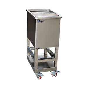 Lanxin Di động Băng lưu trữ xe tăng thép không gỉ cong mặt băng lưu trữ xe tải với bánh xe cách điện băng hồ bơi quán cà phê - Product Image 1