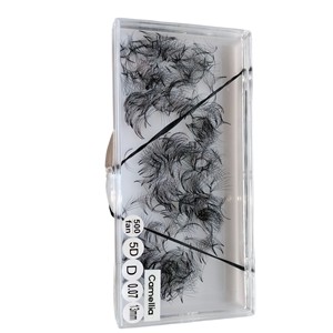 Caja de Empaque con Logotipo Personalizado, Extensiones de Pestañas de Volumen Suelto 5D, Camelia Sintética Natural, Fácil de Aplicar, Hechas a Mano - Product Image 6