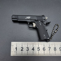 Modèle de pistolet en métal de haute qualité 7,5 cm 1:3 Miniature Kimber 1911 Modèle de pistolet en alliage métallique Jouet pistolet porte-clés