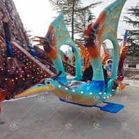 Manège Dinosaure à Commande Manuelle |   Équipement de parc d'attractions extérieur pour 24 personnes, adapté aux 8-12 ans, sûr, directement de l'usine