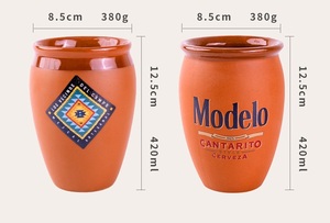 Morden terracotta tazze di argilla personalizzate con logo in argilla messicana terracotta conica eco friendly tazze da tè per cocktail - Product Image 4