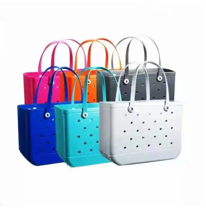 38*13*32cm cesto estivo in Silicone creativo borsa portatile grande Captity spiaggia colore moda moda borse da spiaggia