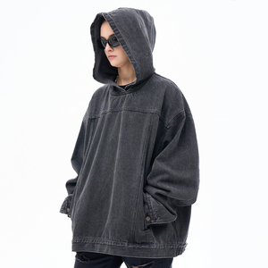 Chaqueta de Punto Personalizada con Bordado Transpirable para Hombre, Diseño Holgado, Cuello con Capucha, Estampado Invernal, Diseño Liso - Product Image 3
