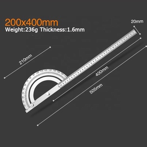 สแตนเลสปรับหัวกลมมุม Protractor 0-180องศาวัดด้วยเลเซอร์แกะสลักขนาด - Product Image 6