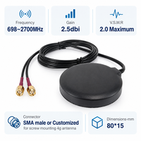Antenne Puck LTE MIMO à profil bas 698-2700 MHz avec connexion mâle 80 x 15 mm, gain 2,5 dBi, VSWR 2,0 pour routeurs cellulaires