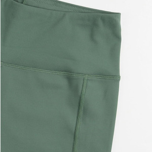 Full Length Solid Breathable Seamless High Waist <b>Thin</b> Yoga Leggings Spandex/Nylon Eco-Friendly Women's Elastic Waist High - Product Image 5