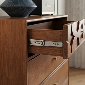 <span class=keywords><strong>Commode</strong></span> Moderne en Bois Massif pour Chambre à Coucher, 3 Tiroirs de Rangement, Armoire à Outils <span class=keywords><strong>Grande</strong></span> Capacité pour Vêtements, Poignées de Tiroir - Product Image 4