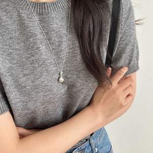 Collar de Plata de Ley S925 con Diseño de Vía Láctea en Oro Platino de Alta Gama con Circonita Estrella y Perla de Lujo 'Light' - Product Image 2