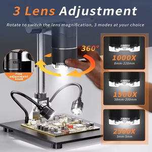 Hình Ảnh Thực Sự 10.1 "1080P IPS Màn Hình 24 MP <span class=keywords><strong>1000X</strong></span> 1500x <span class=keywords><strong>2500x</strong></span> Zoom Kính Hiển Vi Kỹ Thuật Số Cho Điện Thoại Di Động Sửa Chữa Pcb Hàn Kính Hiển Vi - Product Image 3