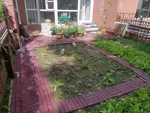 Revêtement de sol d'ingénierie Interlock-Tuiles de terrasse en plastique de jardin écologiques Carreaux de sol à emboîtement pour l'extérieur - Product Image 5