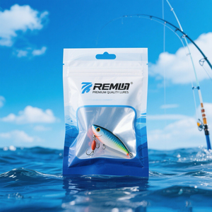 Sac à fermeture éclair imprimé numérique personnalisé petit leurre de pêche souple pochette en plastique avec fenêtre transparente appâts de poisson résistant à l'huile - Product Image 2