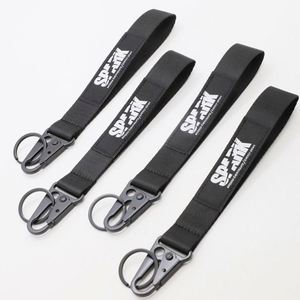 Personalized Energy Drink Brands Promotional Gift Custom Woven Label Logo Short <b>Lanyard</b> Keychain with Carabiner Clip - Product Image 1