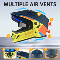 Casque de moto tout-terrain certifié DOT pour hommes, équipement personnalisé OEM ODM disponible en gros