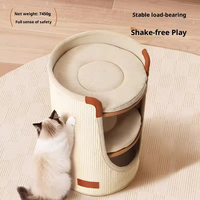 Vente en gros : Grande structure d'escalade et griffoir pour chat, écologique, pour intérieur, avec maisonnette