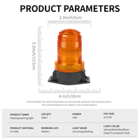 Nouvelle lampe de signalisation clignotante à 30 LED ambre, avec aimant, feux stroboscopiques d'urgence pour camion, remorque, chariot élévateur, 12V, IP65, étanche