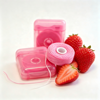 Fil dentaire portable très vendu, mini boîte transparente format poche, fil en nylon ciré pour usage domestique et hôtelier