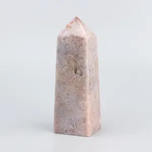 Wholesale Natural Crystal Tower Points Wand Large Pink Amethyst Druzy Tower