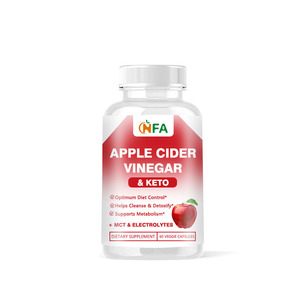 Giá tốt tối ưu chế độ ăn uống kiểm soát APPLE CIDER vinrgar & keto Viên nang tăng cường trao đổi chất làm sạch cai nghiện viên nang với MCT bột dầu - Product Image 1