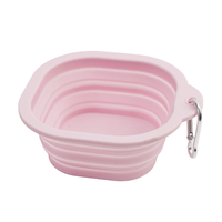 Bol pliable réglable pour animaux de compagnie, fournitures portables pour animaux de compagnie en plein air, bol pliable en silicone pour chien à alimentation lente