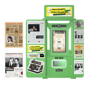 Newspaper-Themed Photo Booth <strong>Machine</strong> - Vintage Custom Headline Design with Instant <strong>Print</strong> &amp; HD Camera for <strong>Parties</strong> &amp; Events - Product Image 1
