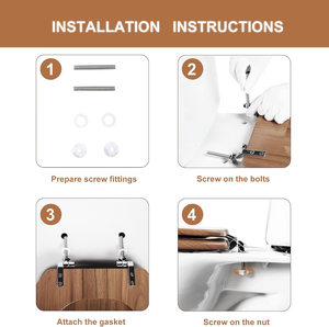 Asiento de inodoro redondo de madera de 17 pulgadas, fácil de instalar y limpiar, cubierta de asiento de inodoro de bambú y asiento de inodoro de madera. - Product Image 4