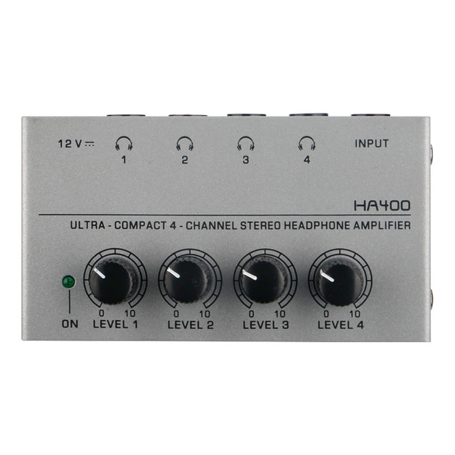 OEM HA400 Headphone Amplifier 4 Channel Mini Earphone Monitor Amplifier Portable Stereo Audio Interface Studio Equipment