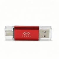 Flash Drive Enkripsi USB2.0 Type-C Antarmuka Ganda Berbahan Aluminium Alloy Baru Tahan Air 16GB-128GB Garansi 2 Tahun Logo Dapat Disesuaikan