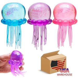Juguete de Medusas para Apretar en la Playa, Juguete de TPR para Exteriores, Pelotas Antiestrés Simuladas, Juguete Sensorial para Aliviar el Estrés, Cubo para Niños, 60 Piezas - Product Image 3