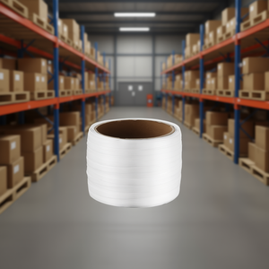 Rollo de fleje tejido de 1/2 pulgada x 0.03 pulgadas x 660 pies, fleje de PET para amarre de carga, modelo duradero D0100HADG6A - Product Image 2