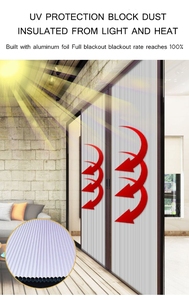 Mampara Antimosquitos para Puerta Corredera con Bloqueo de Luz al 100%, Persianas Acústicas de Panal para Puerta Corredera - Product Image 3