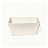 Jardinière d'extérieur en plastique effet pierre, rectangulaire, couleur ciment, écologique, pour plantes et fleurs