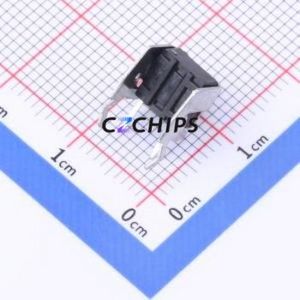 TC-6615-7-160G Tactile Switch Bent Lead Through Hole-4P,6x6mm Switch Single Pole Single Throw Round Button 1.6N Right Angle - Product Image 2