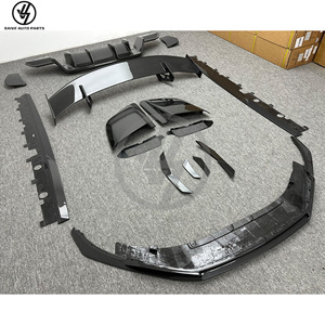 Kits de carrosserie en fibre de carbone sèche de style performance pour Audi R8 Kit 2016-2018 : Jupes latérales, Lame de diffuseur avant, Aileron arrière, Pièces automobiles - Product Image 4