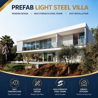 Casa Prefabricada, Villa de Estructura de Acero Duradera con Diseño de Bajo Mantenimiento para Proyectos Residenciales Privados e Inversionistas