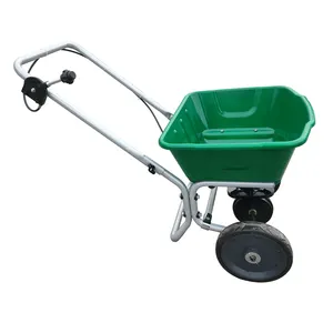 Walk behind broadcast lawn fertilizer spreader garden