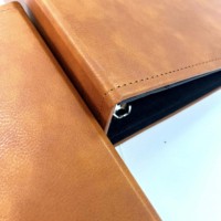 Classeur à 3 anneaux en cuir PU A4 gravé portefeuille à 3 anneaux planificateur de mariage classeur de bureau classeur d'affaires porte-documents cadeau
