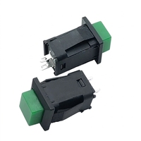 Interruttore a pulsante quadrato elettronico in plastica rosso DS-431 a 2 pin On/Off con ripristino automatico, contatto momentaneo 1NO, IP40 250V 3A