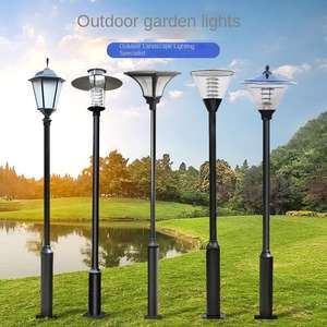 Lámpara solar LED para exteriores, moderna, curva, impermeable, para jardín, camino, parque, césped, calle - Product Image 2