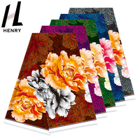 Tissu imprimé Floral de Style bohème coloré pour robe momu d'île du pacifique, prix d'usine en gros