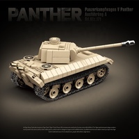 QuanGuan 100245 Modèle de char moyen allemand de la Seconde Guerre mondiale, collection de modèles, jouets de construction en briques à assembler soi-même, ensembles de blocs de construction