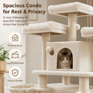 Arbre à chat de 173 cm avec hamac, rampe à gratter en sisal, plusieurs niveaux, livraison rapide UE depuis la Pologne - Product Image 4