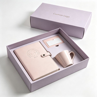 Coffret cadeau de luxe en gros pour carnet, avec boîte rigide à couvercle et base, pour livre, avec porte-cartes, bouteille d'eau, tasse, boîte artisanale personnalisable