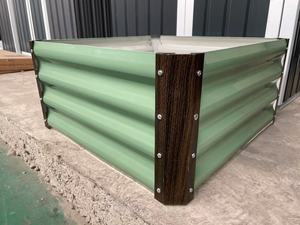 Fioriera in Acciaio Zincato Resistente, Letto <span class=keywords><strong>da</strong></span> Giardino Rialzato Effetto Legno, per Giardinaggio <span class=keywords><strong>Esterno</strong></span> e Uso Agricolo, Vendita Diretta dalla Fabbrica - Product Image 5