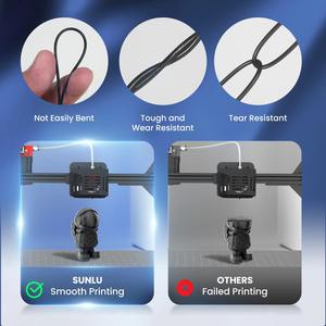 Filament SUNLU TPU 95A 0,5 kg 1,75 mm pour imprimante 3D, haute élasticité, résistant à la chaleur, livraison rapide, options multicolores - Product Image 3