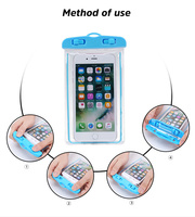 Étui universel de téléphone portable étanche et lumineux sous l'eau pour iPhone 16 15 14 13 12 11 Pro Max plus mini pochette