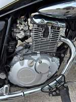 Motocyclette Cruiser 150cc à Refroidissement par Air, Moto 5 Vitesses EFI avec Coffres Latéraux et Dossier